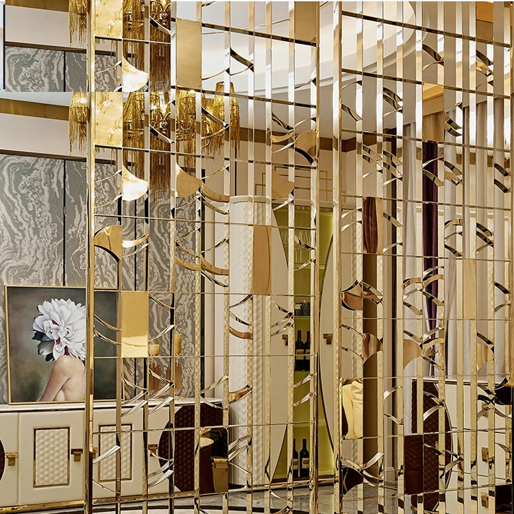 201 304 316 316L Titanium Gold Hotel Art Outdoor Stainless Steel Metal Divider Stainless Steel Hotel Partition for Sale